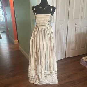 Petal & Pup Striped Maxi Dress - Cream and Black